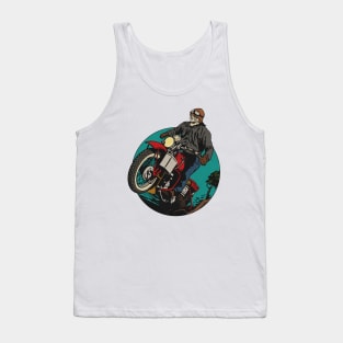 Vintage Inconsiderate Skull Moto Rider Tank Top